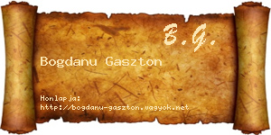 Bogdanu Gaszton névjegykártya